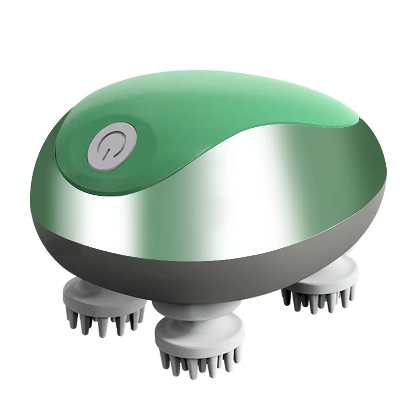 Electric Head Massager Mutifunction for Cats Dogs Pets Scalp Massager Rechargeable Massage Contacts Body Relax Health Care