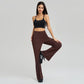 High-waisted trailing sports pants quick-drying wide-legged pants pink casual straight pants women outside thick yoga pants