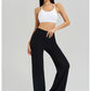High-waisted trailing sports pants quick-drying wide-legged pants pink casual straight pants women outside thick yoga pants