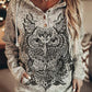 Wolf Hoodie Women Fashion Oversized Hoodies Vintage Sweats Girls Coat Women Sweatshirt Coat Hooded Pullover Owl Tracksuit Autumn