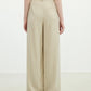 FSLE High Waist Straight Casual Pants For Women Summer 2025 New Arrival Nomadic Style Strappy Hemp Wide Leg Pants 25FS12282